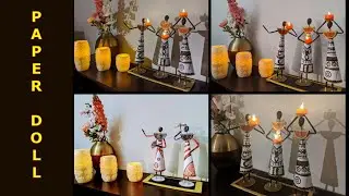 How to make paper doll | African doll | Room decoration ideas | Paper Craft