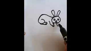 #60number Rabbit #easy drawing Rabbit #short video #art offical Ambika @