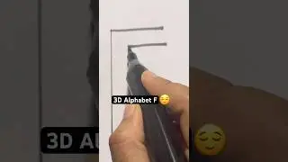 3D Alphabet F #easyartidea #art #drawing #drawing #3dillusion #shorts #ytshorts #viral #trendingvid