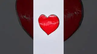 Red Heart ❤️ Acrylic painting for kids #redheart #heart #pipafuntv #shortvideo #viralvideo #shorts
