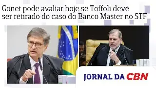Gonet pode avaliar hoje se Toffoli deve ser retirado do caso do Banco Master no STF