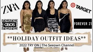 HOLIDAY OUTFIT IDEAS 2022 &ndash; Christmas, NYE, Party | ZARA, TARGET, FOREVER 21, ASOS - Try on | SEEOWN
