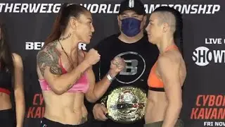 Cris Cyborg vs. Sinead Kavanagh - Weigh-in Face-Off - (Bellator 271: Cyborg vs. Kavanagh)