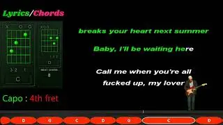 Damiano David - Next Summer - Guitar chords lyrics