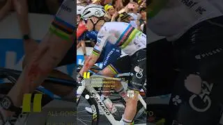 Tadej Pogačar thanks rivals after crash 👏 #shorts #cycling