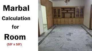 Quantity of Marbal calculation for 10' x 10' room