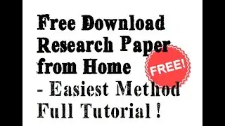 Free Download Any Research Paper from Home - Easiest Method 2022 -Full Demonstration