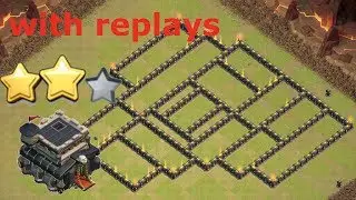 TH9 (TOWN HALL 9) ANTI 3 STAR WAR BASE ||WITH REPLAYS||