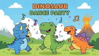 Dinosaur Dance Party | Fun Dancing Dinosaurs Song for Kids | Animated Music Video | Animagic Studio