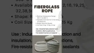 Signature Fiberglass Rope High-Temperature Resistant & Durable Industrial Sealing Solution #shorts