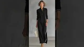 Black Minimalist Maxi Dress | Clean Lines, Elevated Comfort #style #fashion