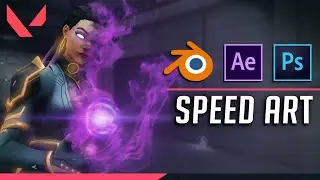 Valorant 3D Reyna Thumbnail | Blender [SPEEDART]