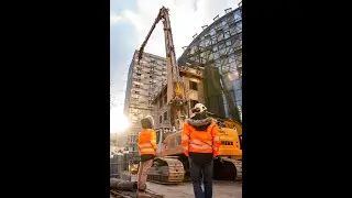 Wyburzenie ATRIUM INTERNATIONAL przy Al. Jana Pawła II w Warszawie
