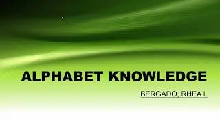 Alphabet Knowledge| What is Alphabet Knowledge