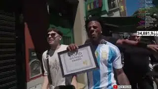 IShowSpeed was given a &ldquo;Stupid Ass Nigga Award&rdquo; by someone in Argentina 💀#ishowspeedshorts