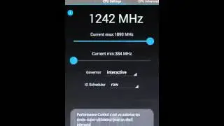 Présentation de l'application "opensource" Performance Control sur android