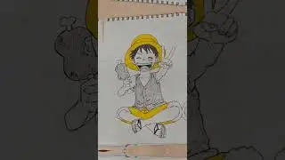 Sketch of Monkey D. Luffy - One Piece Head Captain