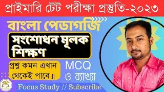 Remedial Teaching | primary tet bengali pedagogy | wb tet bengali class.