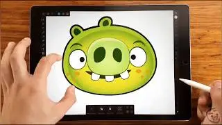 How to make Angry Birds PIG  | Affinity Designer IPAD PRO