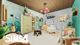 Family Tiny House w/ Spongebob's House Kit & S. Kid's Room Kit✨| NoCC | Speedbuild | The Sims 4