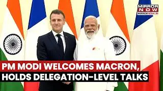 PM Modi Welcomes French President Macron, Both Leaders Hold Bilateral Level Meeting In Mumbai