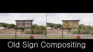 VFX Portfolio 6 Old sign compositing