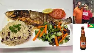 🇬🇾EASY BAKED BRANZINO FOR DINNER  BEANS & RICE / GUYANESE STYLE THE KIDS WON'T STOP TALKING! 🇬🇾
