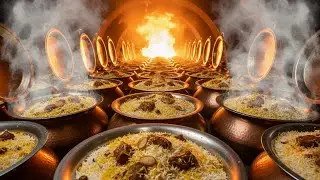 Inside the Mega-Factory Cooking 10,000 Portions of Biryani (Satisfying Process)
