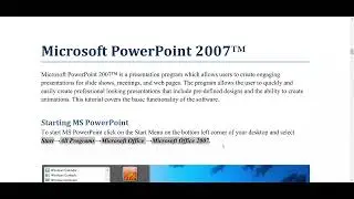 PowerPoint Introduction Presentation pdf tutorial for beginner's