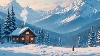 A Peaceful Winter In Snowy Peaked Mountains | Ghibli Style | ASMR | Relaxing Cozy Video