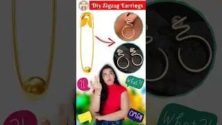 ❤️ Diy Zigzag Drop Earrings ❤️| How to Make Safety Pin Earrings | Homemade Craft ideas #kateyegirl