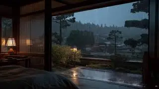 🔥 Cozy Cabin Window Rain 8 HRS | Fall Asleep FASTER Tonight | Relaxing Deep Sleep ASMR.