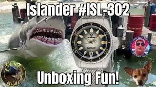 Распаковка автоматических часов Islander #ISL-302 в стиле акулы для дайвинга &mdash; удовольствие!