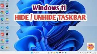 How to hide or unhide taskbar in windows 11 ll auto hide taskbar in windows 11