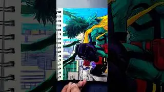 drawing deku from my hero academia 😳✍️ #shorts #anime #art