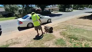 Lawn leveling with sand 🏆