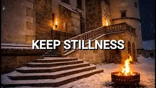 Snowbound Castle Calm | Night Ambient Loop (No Vocals, No Bass)