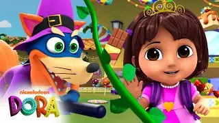 Dora Saves Fairytale Land! #4 🍬 Hansel & Gretel with Dora's Baby Siblings! | Dora & Friends