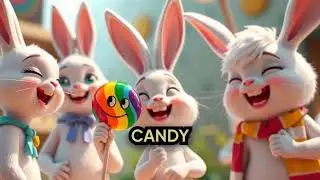 Animated kids stories- Bunny finds a golden candy key that opens secret doors to sugar-filled dims!