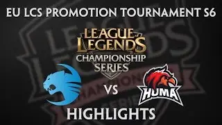 ROCCAT vs HUMA G1 Highlights EU LCS Promotion Tournament S6