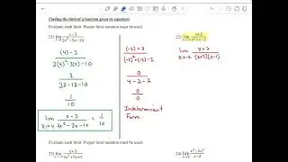 MAT212 - Section 11.1d - Find the limit of a function given its equation