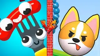 Satisfying mobile games play - Draw puzzle break the dog vs Fork N Sausage Gameplay walkthrough ep 6