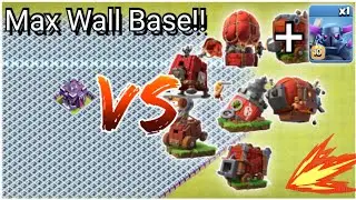 Max Wall Base VS All Max Siege Machines + Max PEKKA  -  Clash of Clans