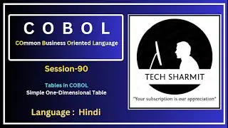 Table in COBOL Program - 1 Dimensional Table in COBOL (Session-90) (Hindi)