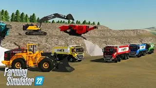 Massive Rock Crushing & Heavy Material Transport! | Farming Simulator 22 Mining