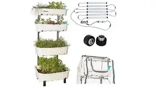 Altifarm Combo Home Farm: Vertical Raised Bed Elevated Garden Self-Watering Planter Kit (4 Tier)