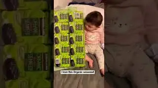 Kirkland organic seaweed from costco is so good! Bulk package size of a baby lol