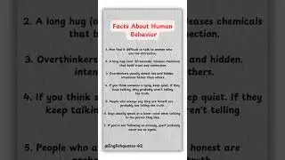 Facts About Human Behavior That Will Blow Your Mind #psychology #psychologyfacts #humanbehavior