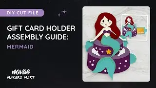 Mermaid Gift Card Holder | DIY Mermaid Birthday Card Template