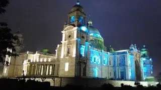 Illuminated Victoria Memorial - Most Popular British Monument of India